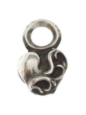 Chrome Hearts B Stack Heart Charm Silver Necklace Top